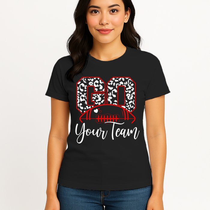 Go Football Custom Team Name Personalized Fan Womens T-Shirt
