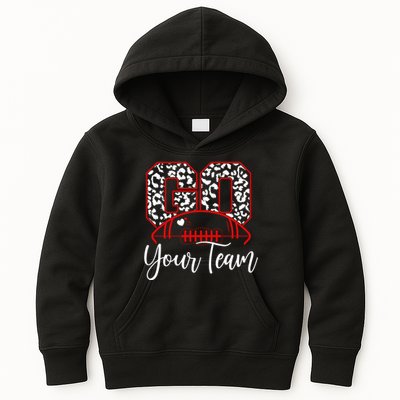 Go Football Custom Team Name Personalized Fan Kids Hoodie