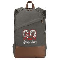 Go Football Custom Team Name Personalized Fan Cotton Canvas Backpack