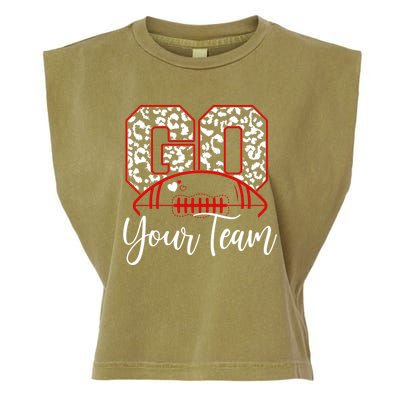 Go Football Custom Team Name Personalized Fan Garment-Dyed Women's Muscle Tee