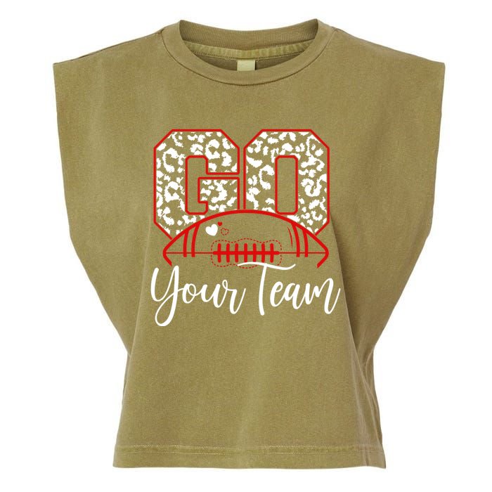 Go Football Custom Team Name Personalized Fan Garment-Dyed Women's Muscle Tee