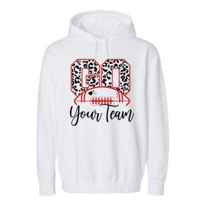 Go Football Custom Team Name Personalized Fan Garment-Dyed Fleece Hoodie