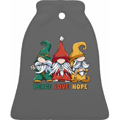 Gnome Fantasy Creatures Squad Ceramic Bell Ornament