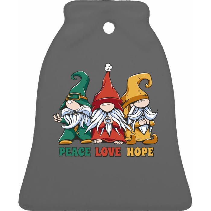 Gnome Fantasy Creatures Squad Ceramic Bell Ornament