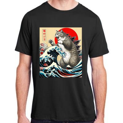 Gifts For Catzilla Cat Japanese Art Cat Owner Adult ChromaSoft Performance T-Shirt