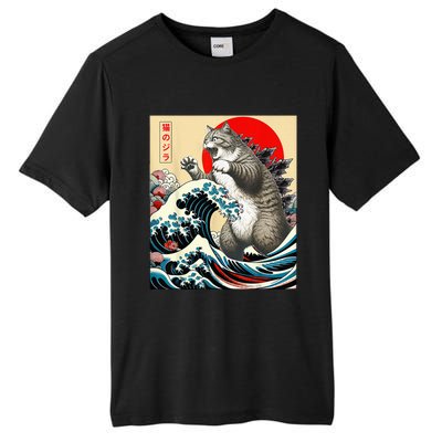 Gifts For Catzilla Cat Japanese Art Cat Owner Tall Fusion ChromaSoft Performance T-Shirt