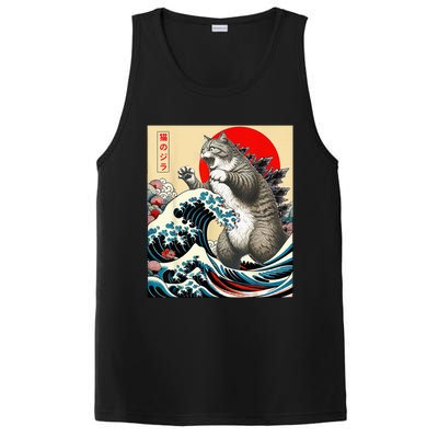 Gifts For Catzilla Cat Japanese Art Cat Owner PosiCharge Competitor Tank