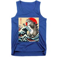 Gifts For Catzilla Cat Japanese Art Cat Owner Tank Top