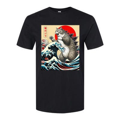 Gifts For Catzilla Cat Japanese Art Cat Owner Softstyle CVC T-Shirt