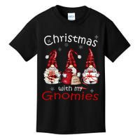 Gnome Family Christmas Buffalo Plaid Kids T-Shirt