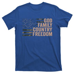 God Family Country Freedom Camouflage Christian Usa Flag Meaningful Gift T-Shirt