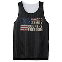 God Family Country Freedom 4th July USA Flag Christian Mesh Reversible Basketball Jersey Tank