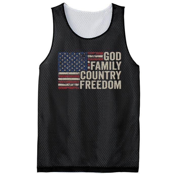 God Family Country Freedom 4th July USA Flag Christian Mesh Reversible Basketball Jersey Tank