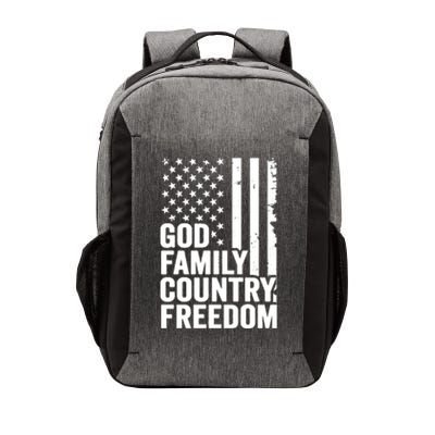 God Family Country Freedom Patriotic Christian USA Flag Long Vector Backpack