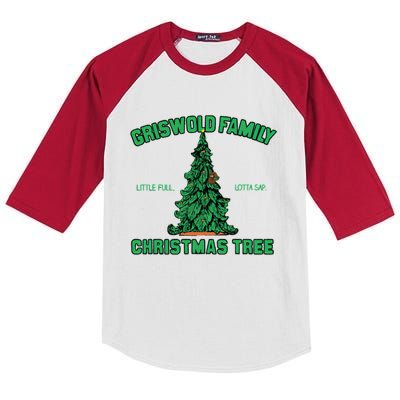 Griswold Family Christmas Tree Kids Colorblock Raglan Jersey