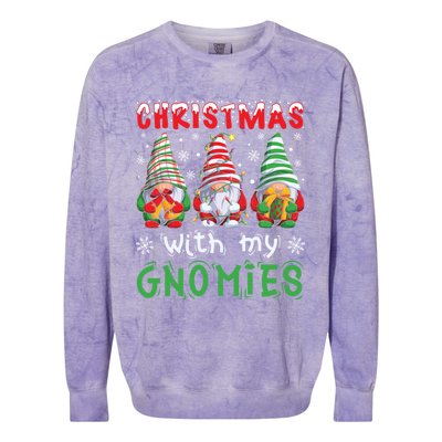 Gnome Family Christmas Gnomies Gift Colorblast Crewneck Sweatshirt