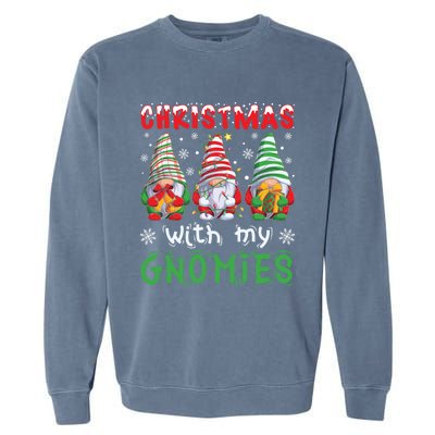 Gnome Family Christmas Gnomies Gift Garment-Dyed Sweatshirt