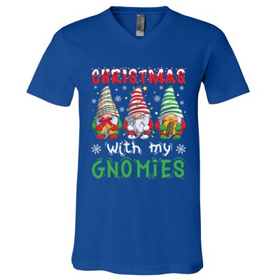 Gnome Family Christmas Gnomies Gift V-Neck T-Shirt