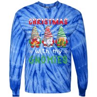 Gnome Family Christmas Gnomies Gift Tie-Dye Long Sleeve Shirt