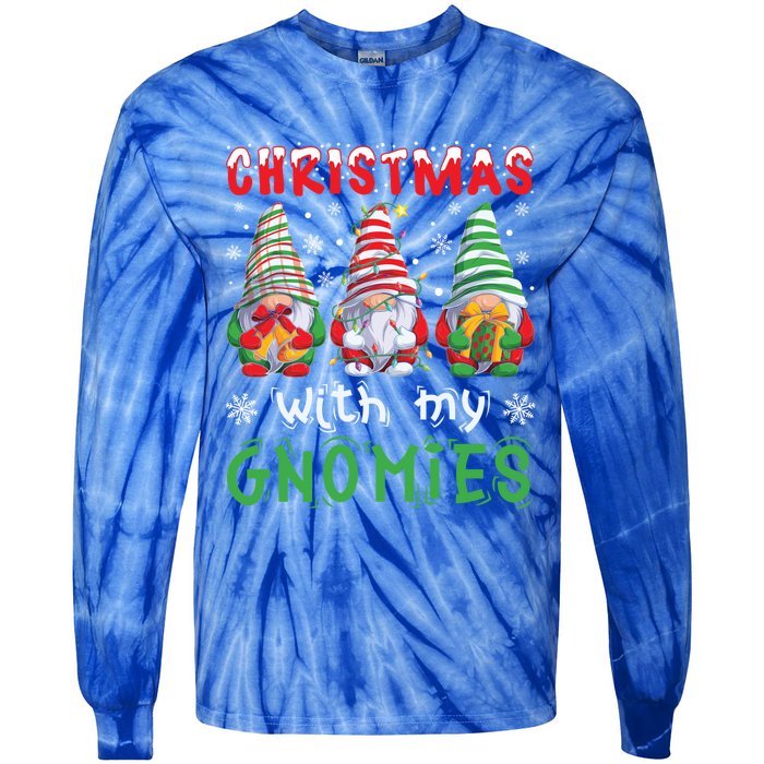 Gnome Family Christmas Gnomies Gift Tie-Dye Long Sleeve Shirt