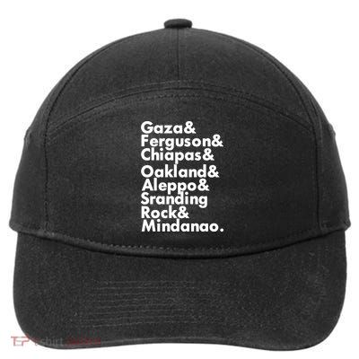 Gaza & Ferguson & Chiapas & Oakland & Aleppo 7-Panel Snapback Hat