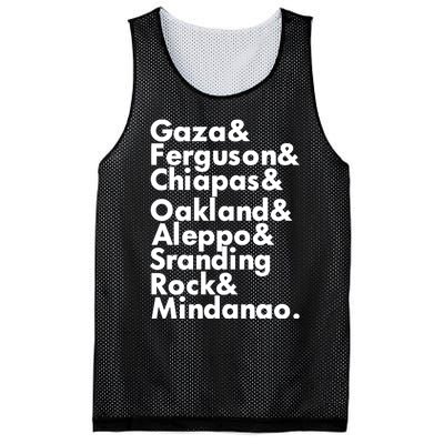 Gaza & Ferguson & Chiapas & Oakland & Aleppo Mesh Reversible Basketball Jersey Tank