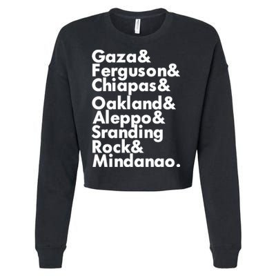 Gaza & Ferguson & Chiapas & Oakland & Aleppo Cropped Pullover Crew