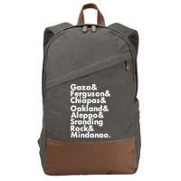 Gaza & Ferguson & Chiapas & Oakland & Aleppo Cotton Canvas Backpack