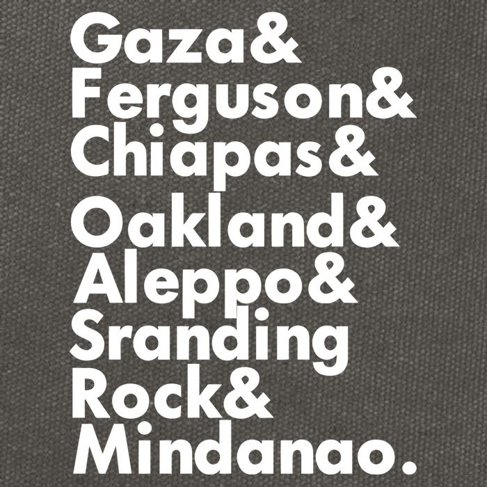 Gaza & Ferguson & Chiapas & Oakland & Aleppo Cotton Canvas Backpack