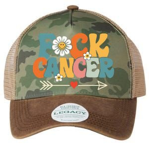 Groovy Fuck Cancer I Hate Cancer Breast Cancer Awareness Legacy Tie Dye Trucker Hat