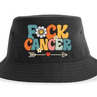 Groovy Fuck Cancer I Hate Cancer Breast Cancer Awareness Sustainable Bucket Hat