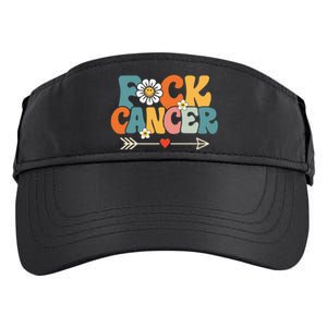 Groovy Fuck Cancer I Hate Cancer Breast Cancer Awareness Adult Drive Performance Visor