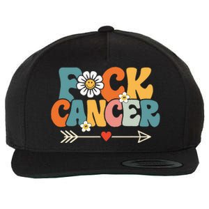 Groovy Fuck Cancer I Hate Cancer Breast Cancer Awareness Wool Snapback Cap