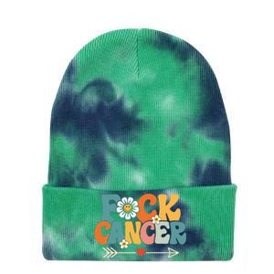 Groovy Fuck Cancer I Hate Cancer Breast Cancer Awareness Tie Dye 12in Knit Beanie