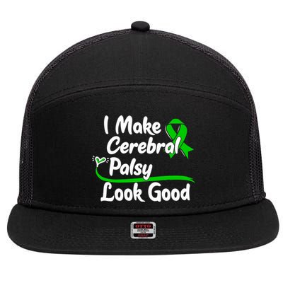 Gift For Cerebral Palsy Patients Cp Survivor Gift 7 Panel Mesh Trucker Snapback Hat