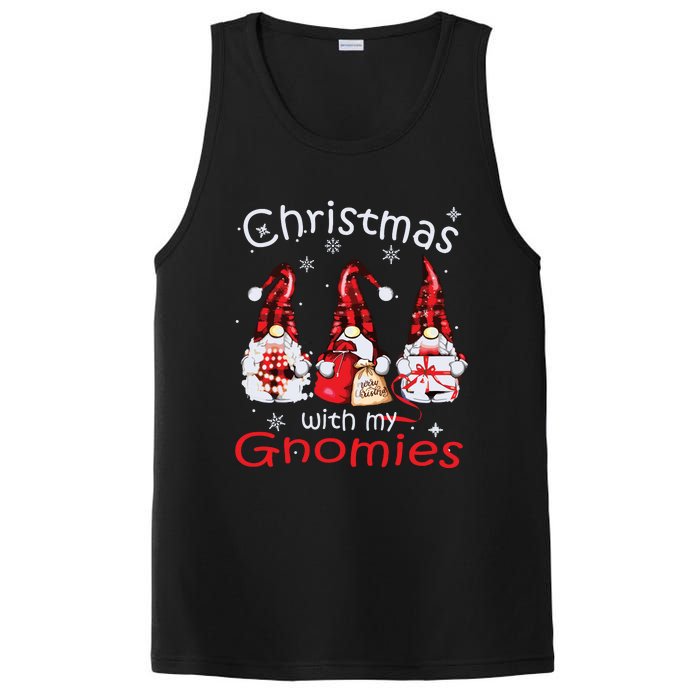 Gnome Family Christmas Shirts For Women Buffalo Plaid PosiCharge Competitor Tank