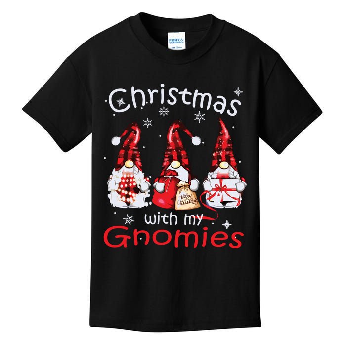 Gnome Family Christmas Shirts For Women Buffalo Plaid Kids T-Shirt