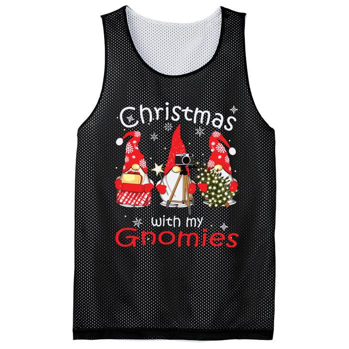 Gnome Family Christmas Gnomies Xmas Mesh Reversible Basketball Jersey Tank