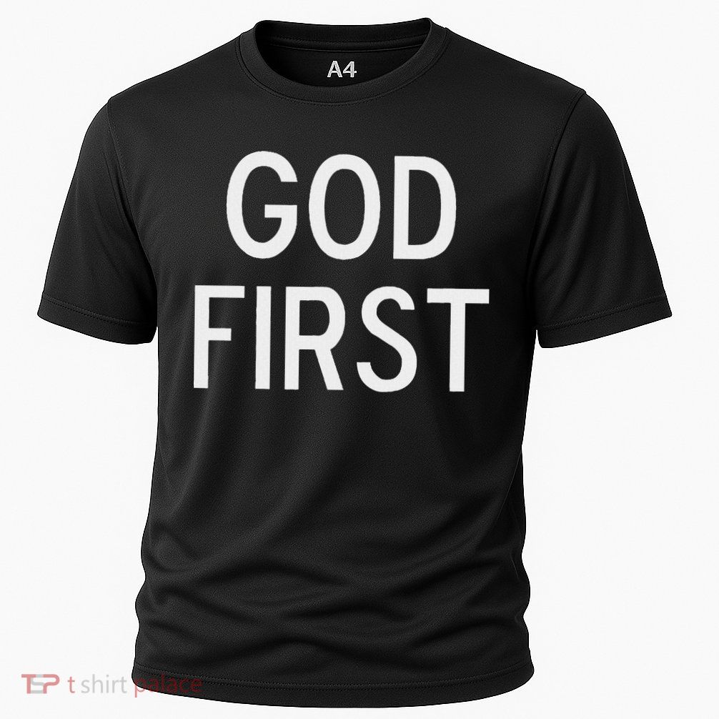 God First Christian Bible Faith Family Cooling Performance Crew T-Shirt