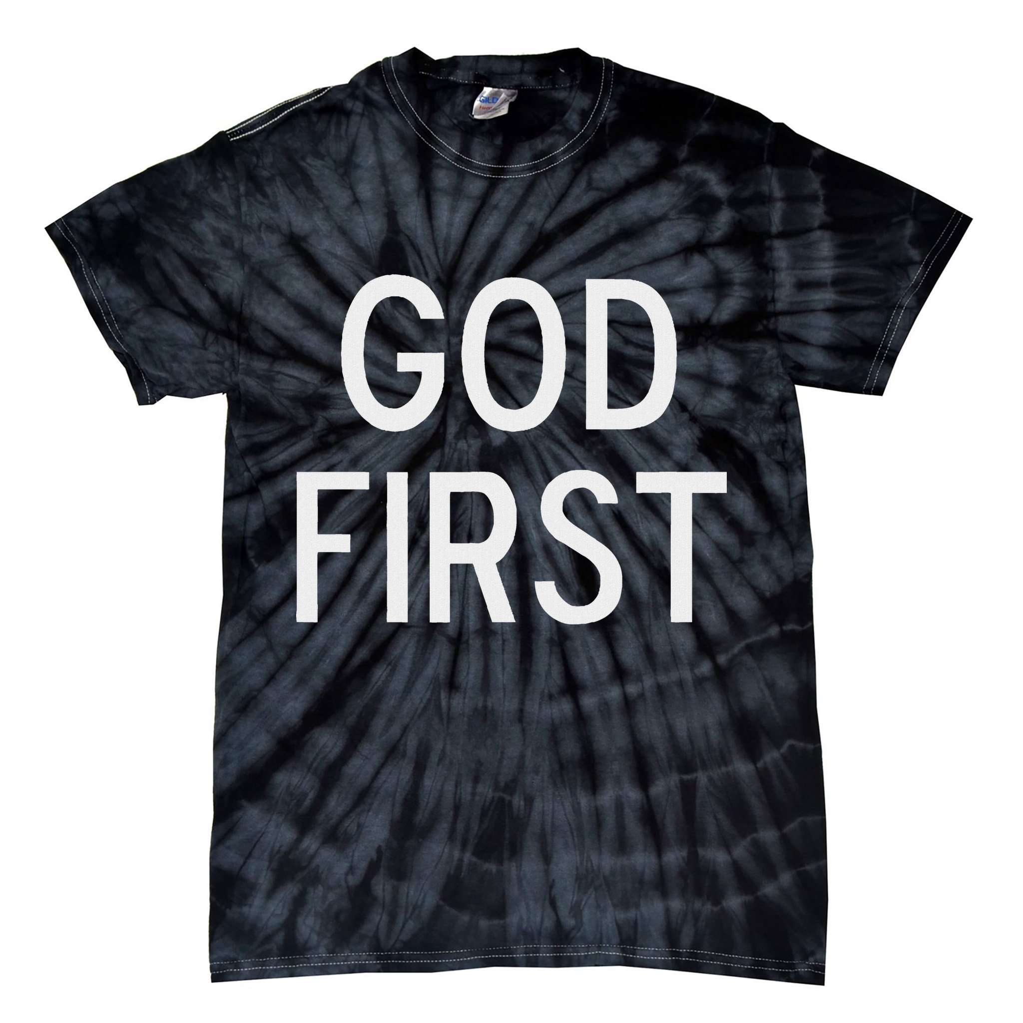 God First Christian Bible Faith Family Tie-Dye T-Shirt