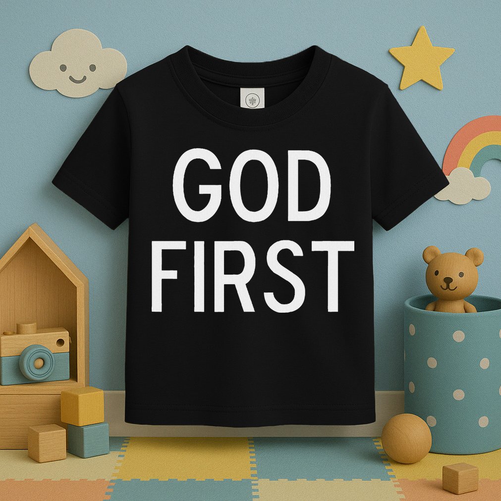 God First Christian Bible Faith Family Toddler T-Shirt