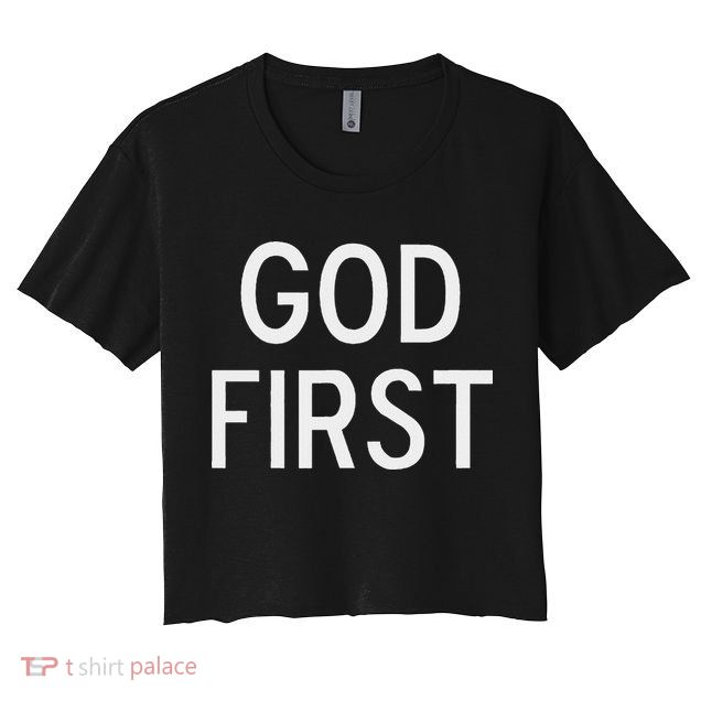 God First Christian Bible Faith Family Crop Top