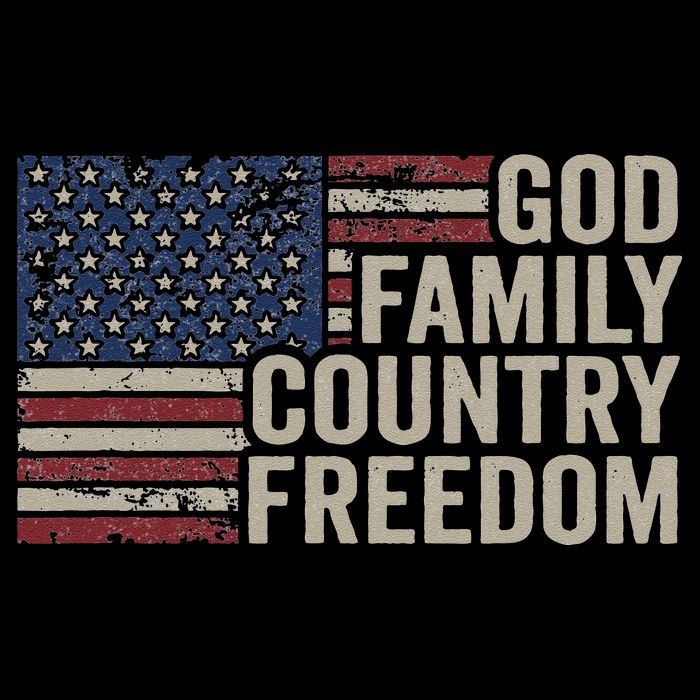 God Family Country Freedom 4th July USA Flag Christian 16 in Basic Backpack