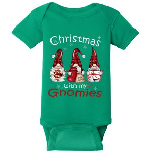 Gnome Family Christmas For Buffalo Plaid Baby Bodysuit