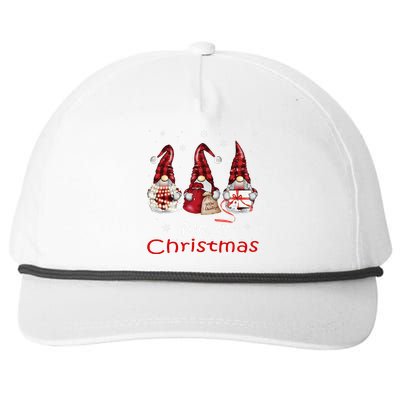 Gnome Family Christmas For Buffalo Plaid Snapback Five-Panel Rope Hat