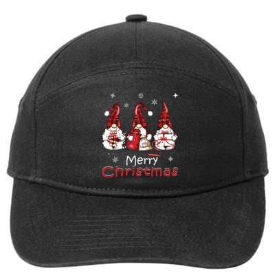 Gnome Family Christmas Shirts For Women Buffalo Plaid 7-Panel Snapback Hat