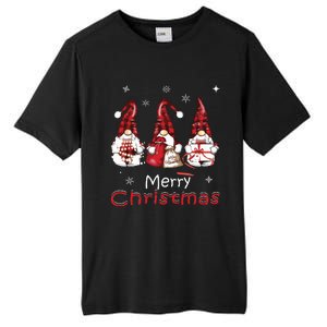 Gnome Family Christmas Shirts For Women Buffalo Plaid Tall Fusion ChromaSoft Performance T-Shirt