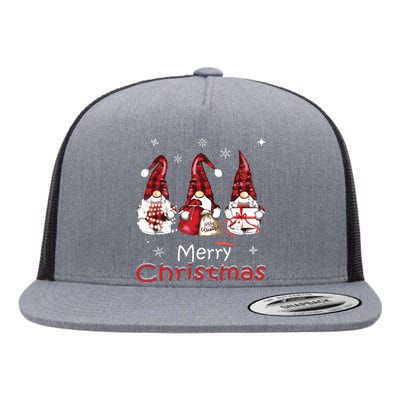 Gnome Family Christmas Shirts For Women Buffalo Plaid Flat Bill Trucker Hat