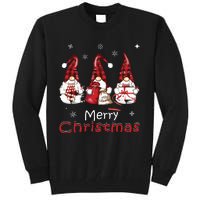 Gnome Family Christmas Shirts For Women Buffalo Plaid Tall Sweatshirt