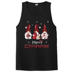 Gnome Family Christmas Shirts For Women Buffalo Plaid PosiCharge Competitor Tank